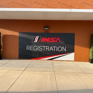 IMSA Registration wall wrap